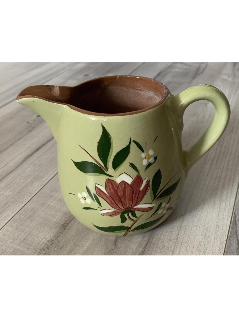 Vintage Stangl Pottery Floral Magnolia Pattern 1 Pt Hand Painted Pitcher